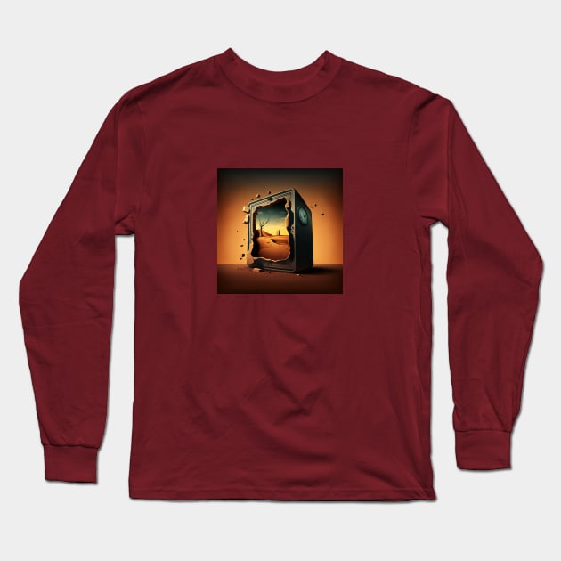 The Persistence of Memory by Salvador Dali illustration Long Sleeve T-Shirt by KOTYA